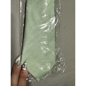 NWT The Tie Bar Solid Mint Green Herringbone Necktie